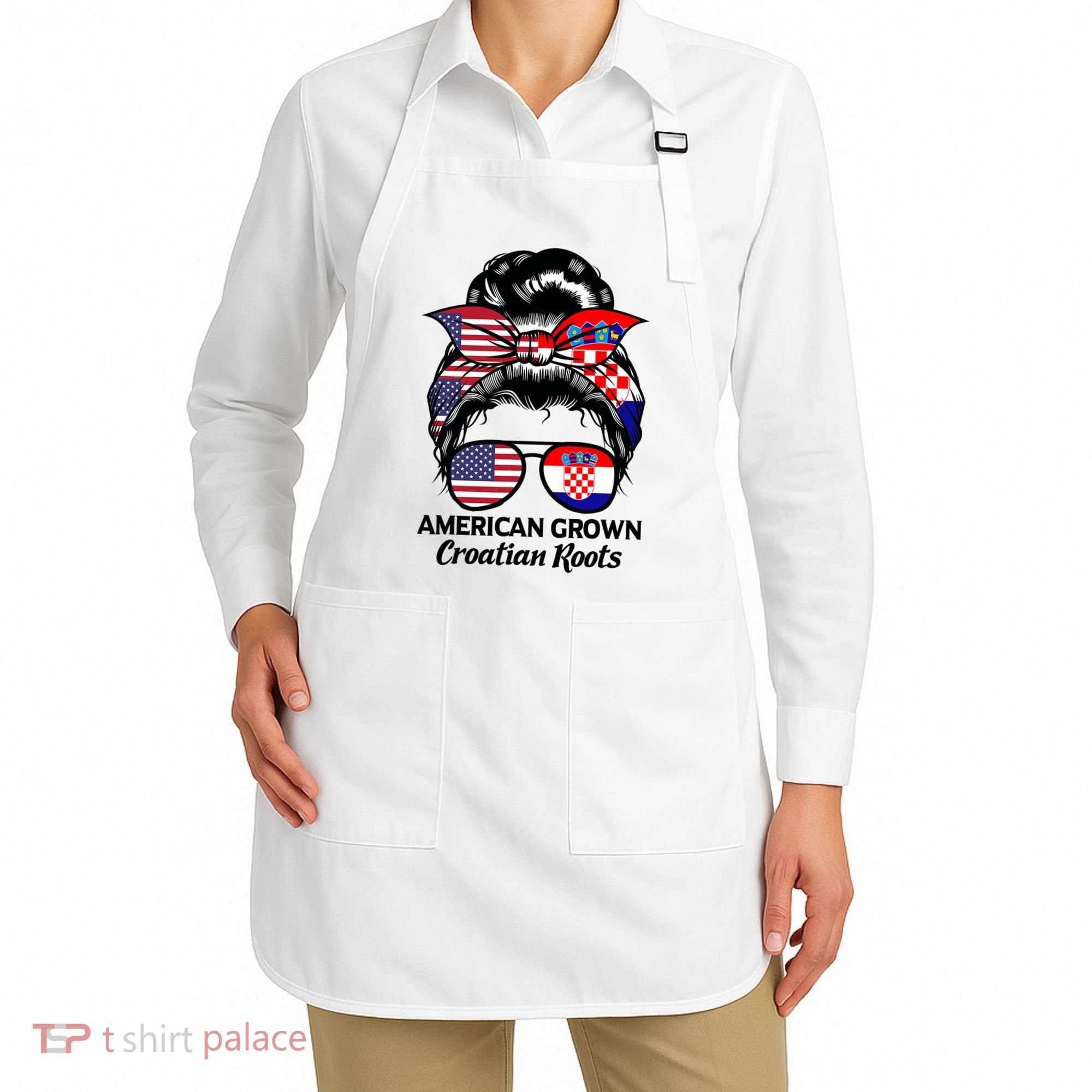 American Grown Croatian Roots Croatia Apron