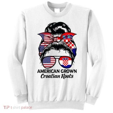 American Grown Croatian Roots Croatia Sweatshirt