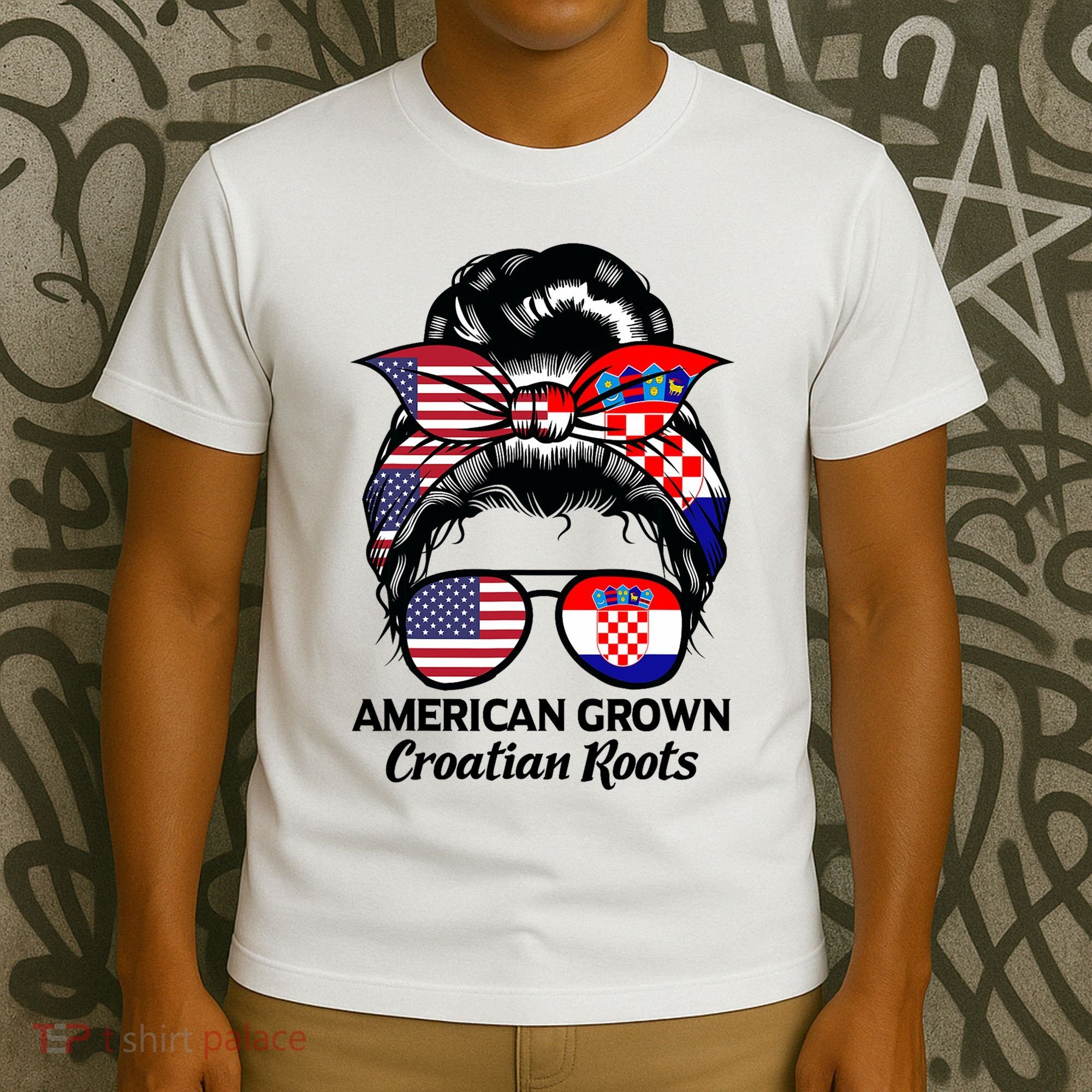 American Grown Croatian Roots Croatia T-Shirt