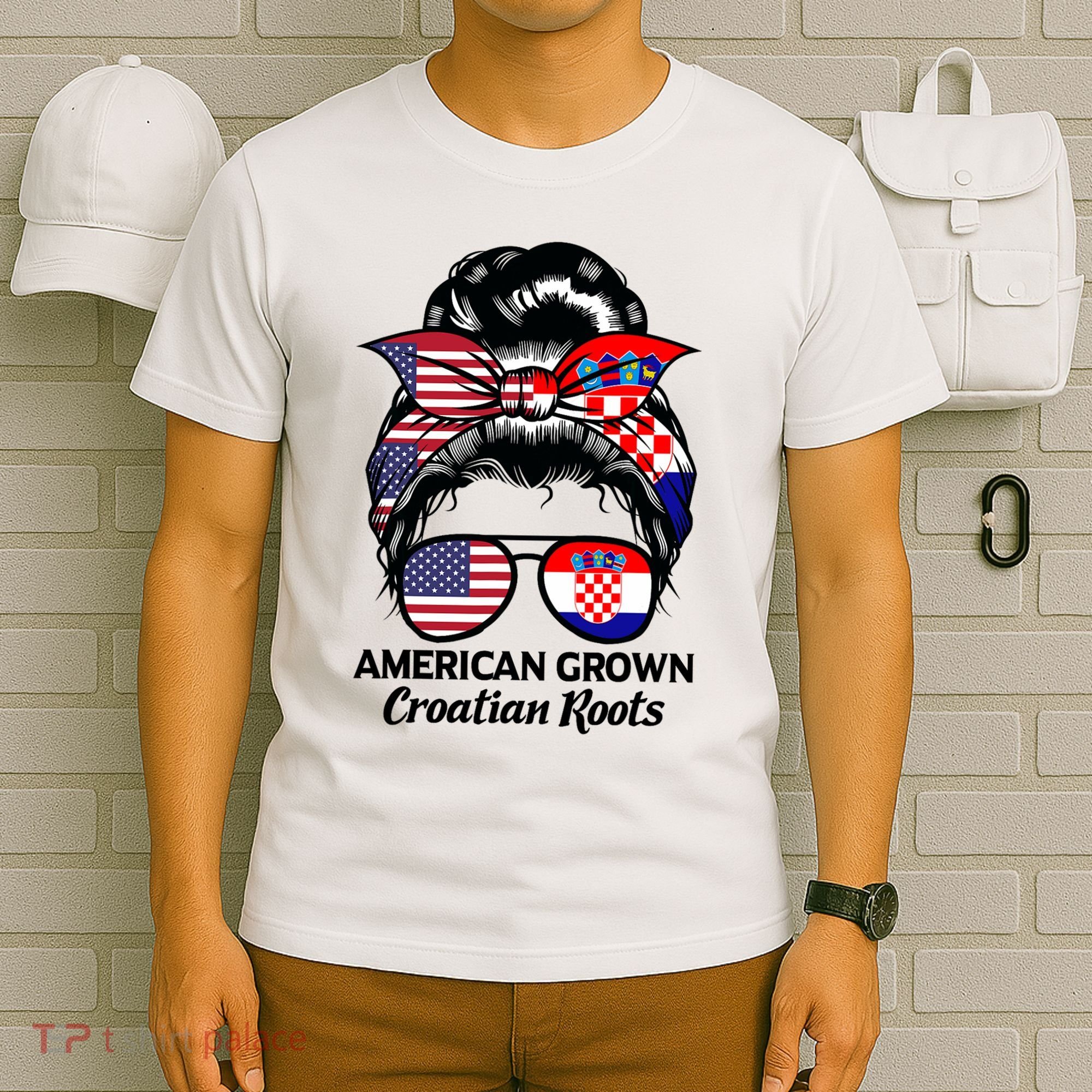 American Grown Croatian Roots Croatia T-Shirt
