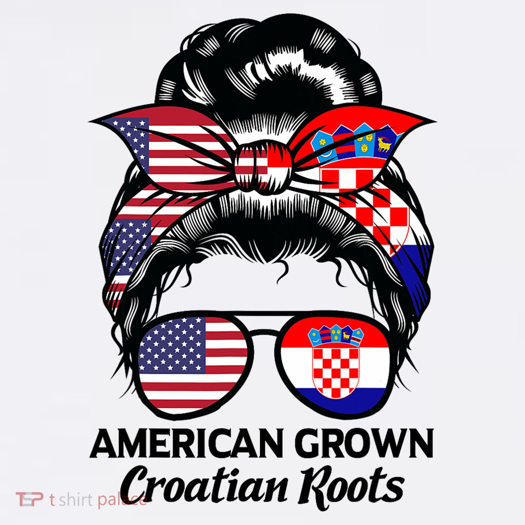 American Grown Croatian Roots Croatia T-Shirt