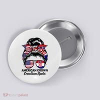 American Grown Croatian Roots Croatia Button thumb 0