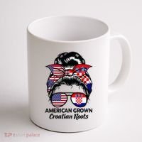American Grown Croatian Roots Croatia Coffee Mug thumb 1