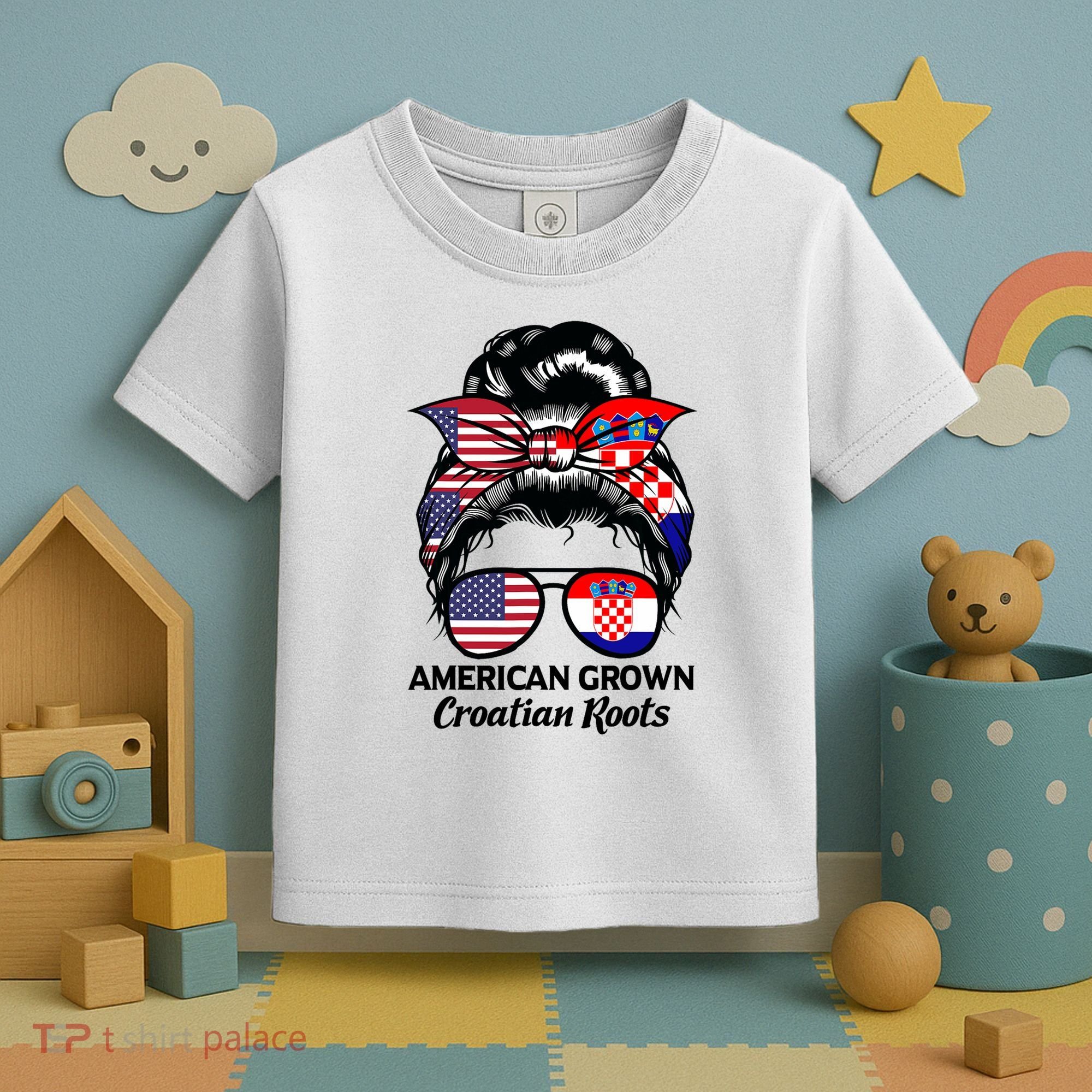 American Grown Croatian Roots Croatia Toddler T-Shirt
