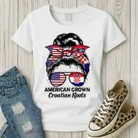 American Grown Croatian Roots Croatia Women's T-Shirt thumb 3