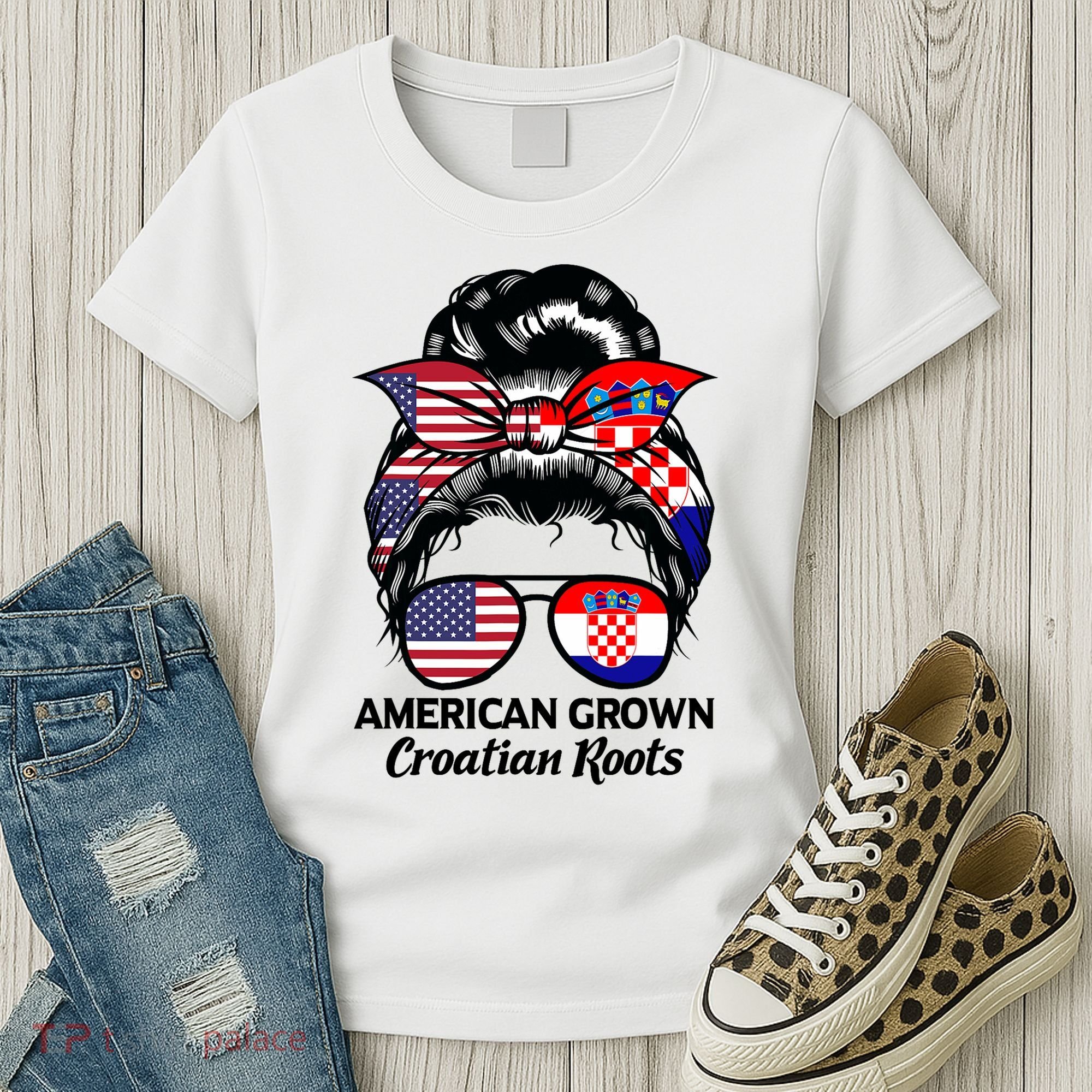 American Grown Croatian Roots Croatia Women's T-Shirt