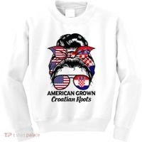 American Grown Croatian Roots Croatia Kids Sweatshirt thumb 0