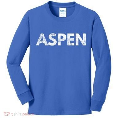 Aspen Gift Colorado Skiing Kids Long Sleeve Shirt