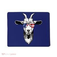 American Goat Cute With USA Sunglasses Patriotic Goat Mousepad thumb 0