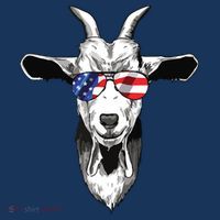 American Goat Cute With USA Sunglasses Patriotic Goat Women's Tank Top thumb 5
