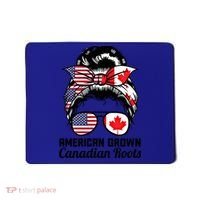 American Grown Canadian Roots Messy Bun Canada Cool Gift Mousepad thumb 0