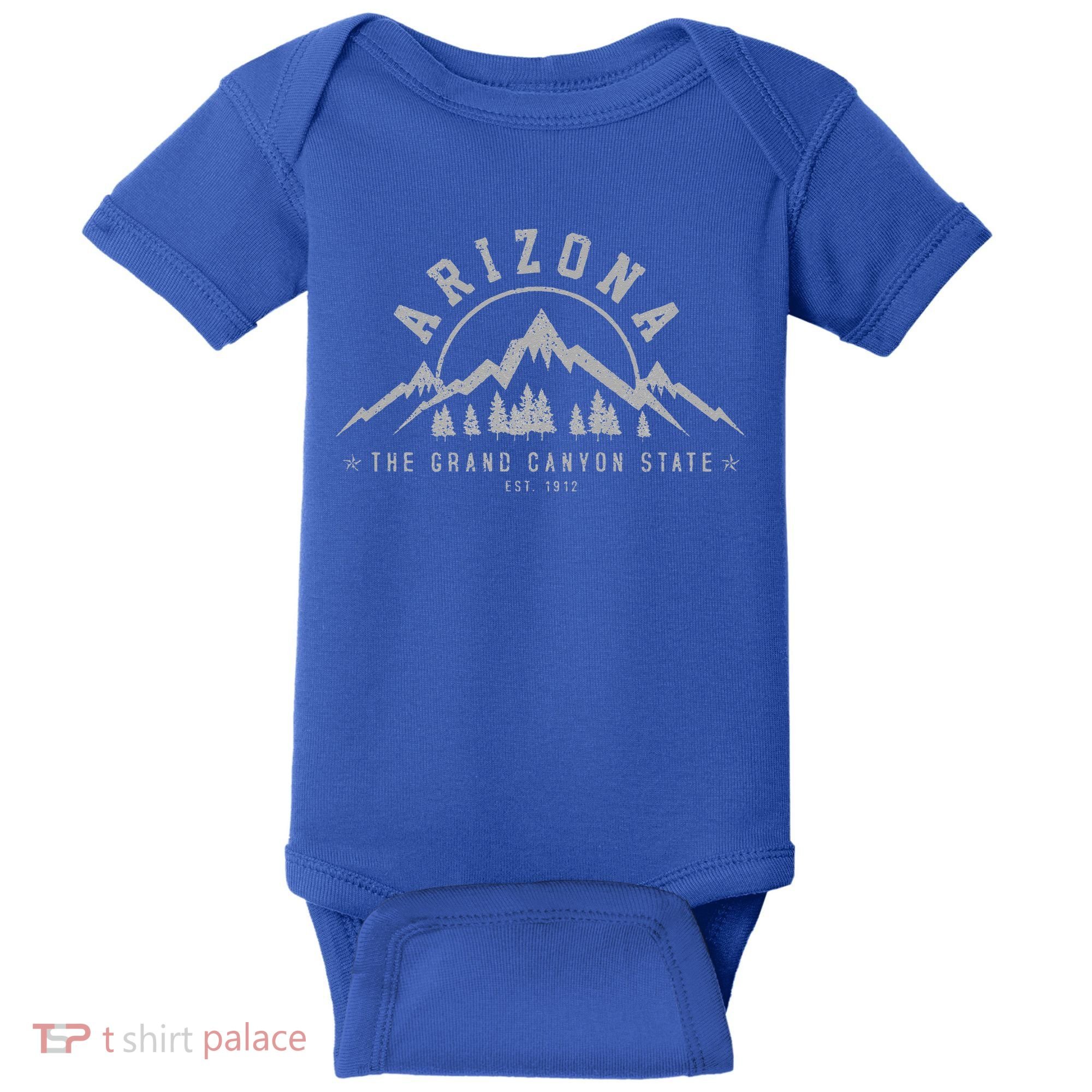 Arizona Grand Canyon State Est. 1912 Mountains Nature Gift Baby Bodysuit