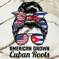 American Grown Cuban Roots Messy Bun Cuba Kati Licensed 12" Camo Cuffed Beanie thumb 2