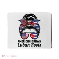 American Grown Cuban Roots Messy Bun Cuba Mousepad thumb 0