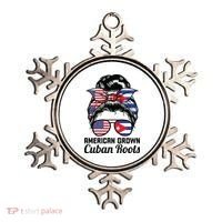 American Grown Cuban Roots Messy Bun Cuba Ornament thumb 0