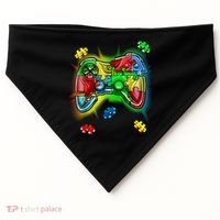 Autism Gamer Controller USA-Made Doggie Bandana thumb 0