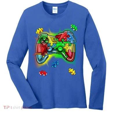 Autism Gamer Controller Women's Long Sleeve Shirt