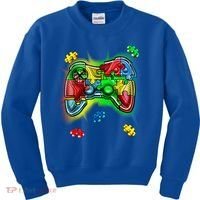 Autism Gamer Controller Kids Sweatshirt thumb 0