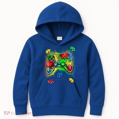 Autism Gamer Controller Kids Hoodie