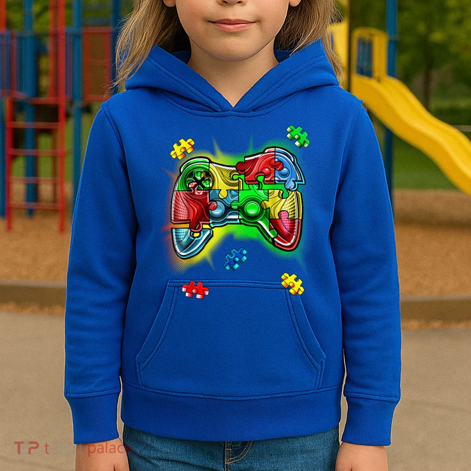 Autism Gamer Controller Kids Hoodie