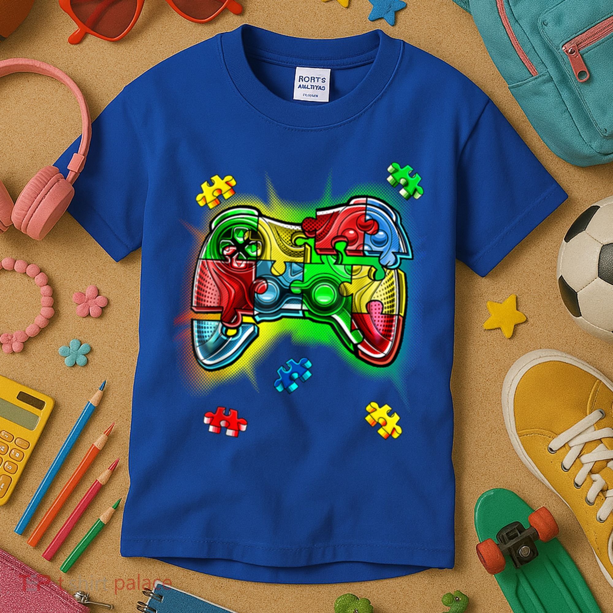 Autism Gamer Controller Kids T-Shirt