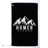 Alaska Gifgift Cool Gift Homer Alaska Gift Golf Towel thumb 0