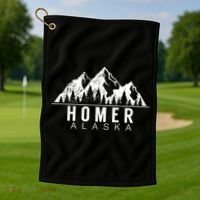 Alaska Gifgift Cool Gift Homer Alaska Gift Golf Towel thumb 1