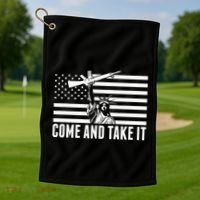 Anti Gun Control Ammo Flag T 2nd Amendment Golf Towel thumb 1