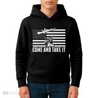 Anti Gun Control Ammo Flag T 2nd Amendment Kids Hoodie thumb 4