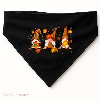 Autumn Gnome Cute Fall Lover USA-Made Doggie Bandana