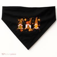 Autumn Gnome Cute Fall Lover USA-Made Doggie Bandana thumb 0