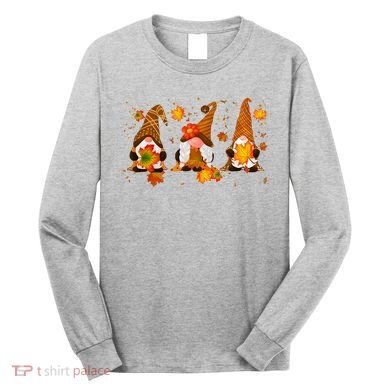 Autumn Gnome Cute Fall Lover Long Sleeve Shirt