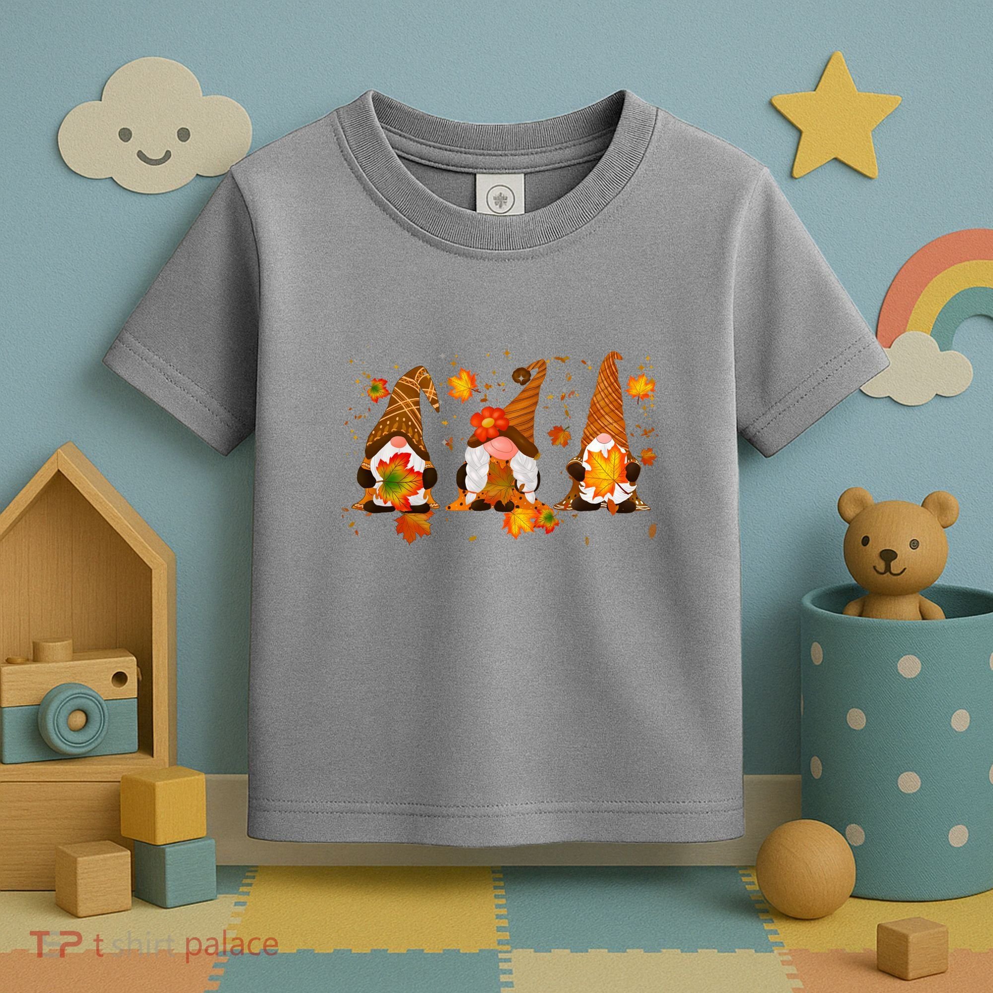 Autumn Gnome Cute Fall Lover Toddler T-Shirt