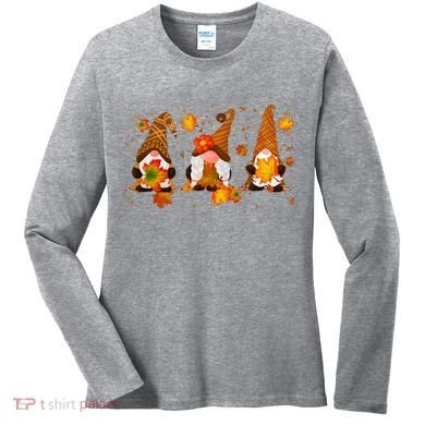 Autumn Gnome Cute Fall Lover Women's Long Sleeve Shirt