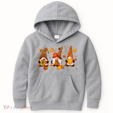 Autumn Gnome Cute Fall Lover Kids Hoodie