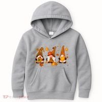 Autumn Gnome Cute Fall Lover Kids Hoodie thumb 0