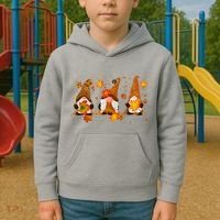 Autumn Gnome Cute Fall Lover Kids Hoodie thumb 2