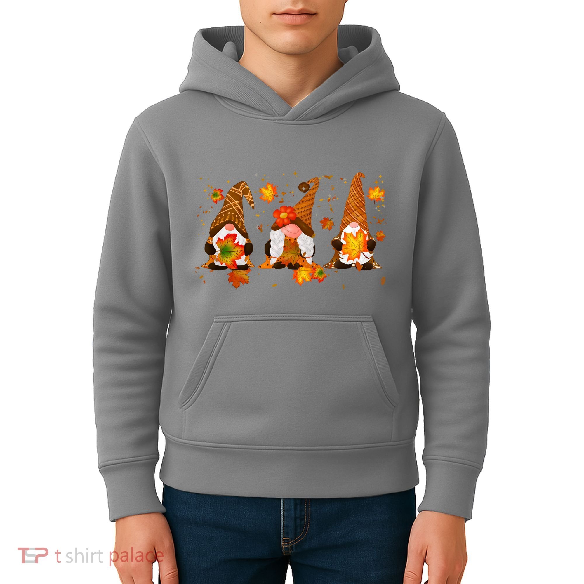 Autumn Gnome Cute Fall Lover Kids Hoodie