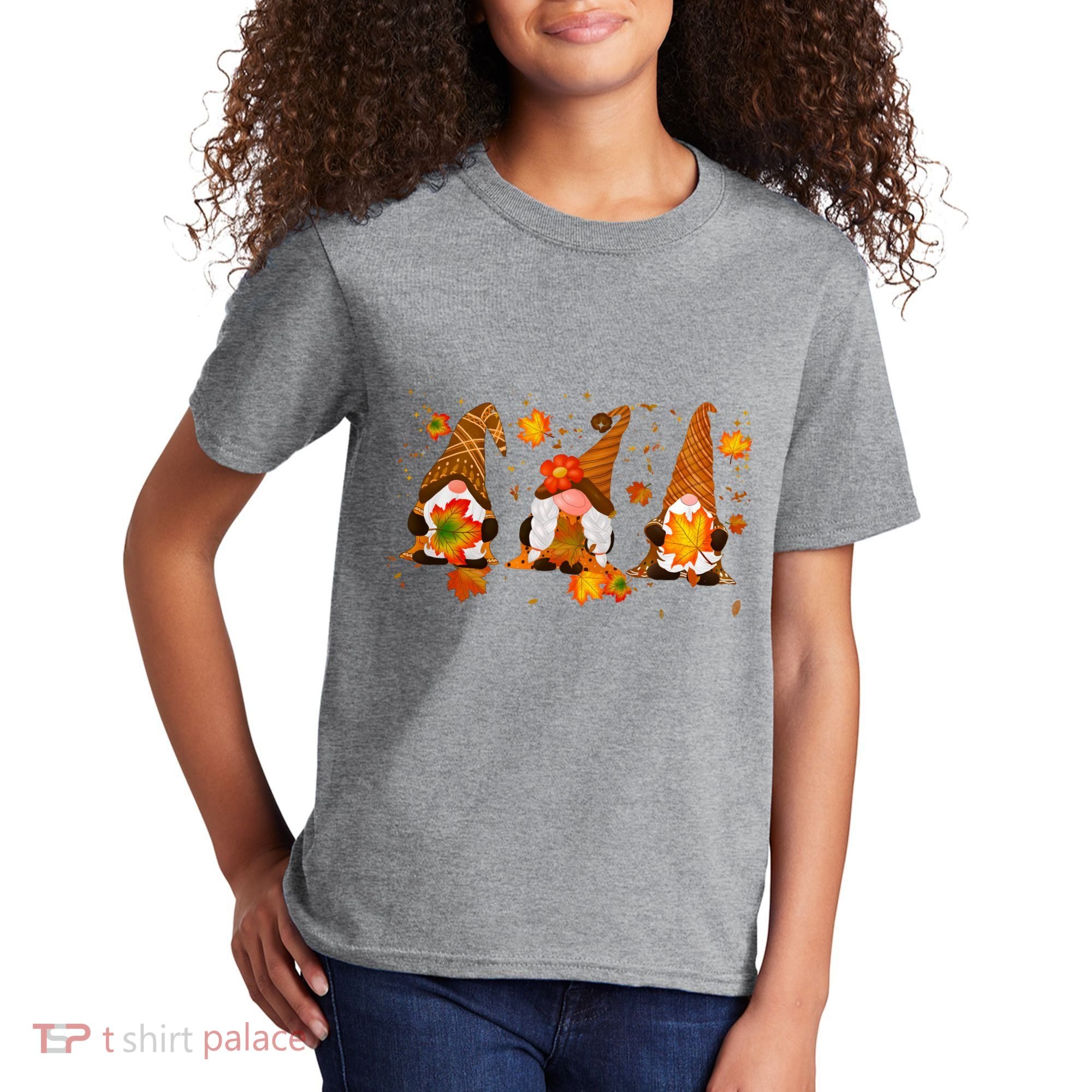 Autumn Gnome Cute Fall Lover Kids T-Shirt