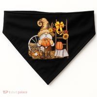 Autumn Gnome Cute Fall Season USA-Made Doggie Bandana thumb 0