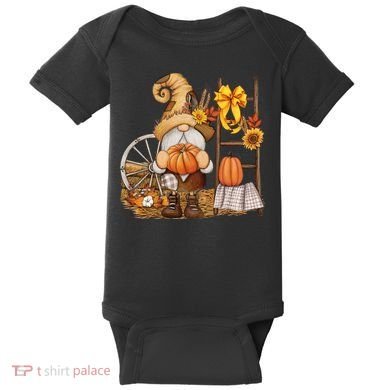 Autumn Gnome Cute Fall Season Baby Bodysuit