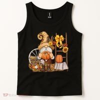 Autumn Gnome Cute Fall Season Tank Top thumb 2