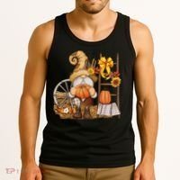 Autumn Gnome Cute Fall Season Tank Top thumb 3