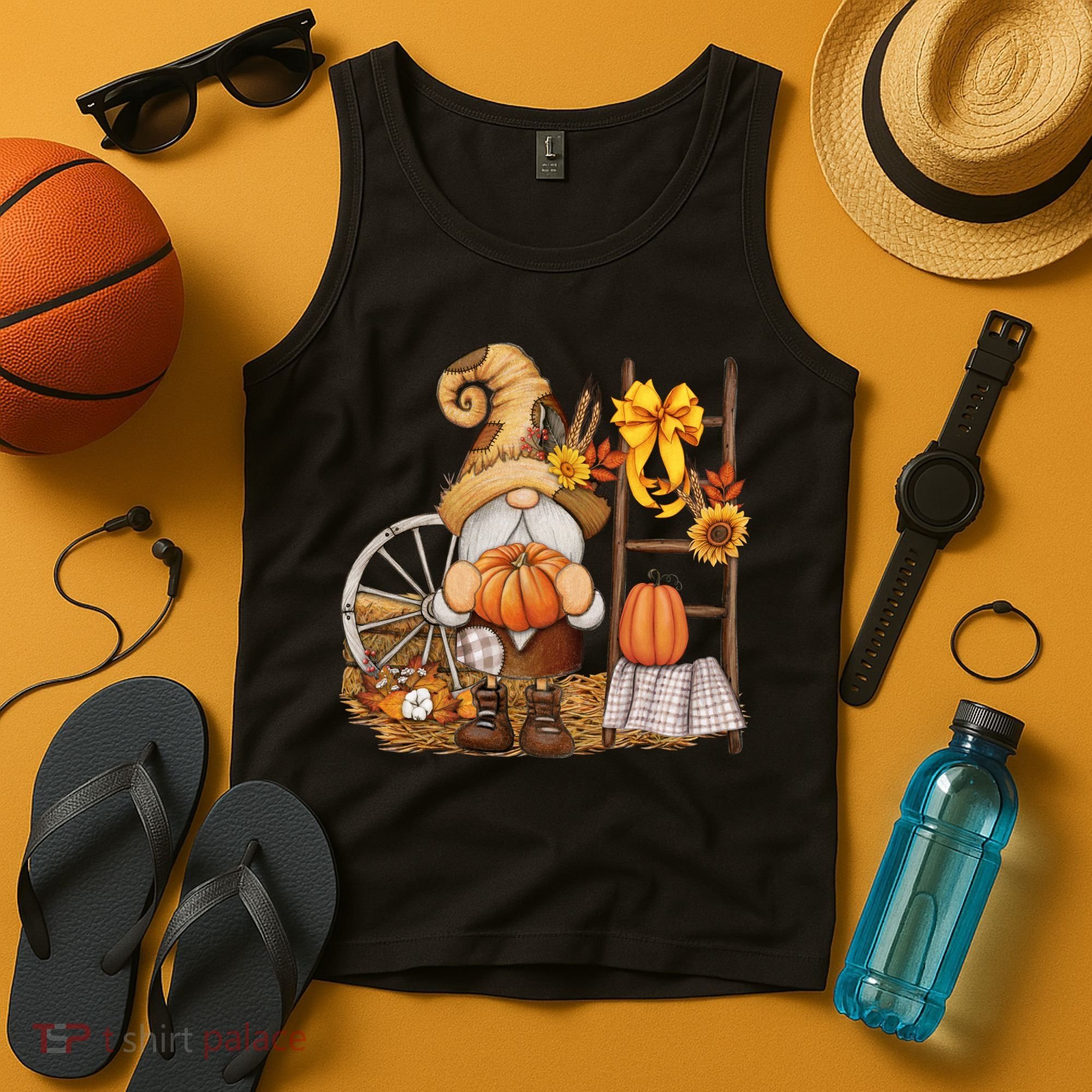 Autumn Gnome Cute Fall Season Tank Top