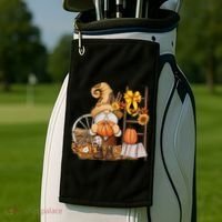 Autumn Gnome Cute Fall Season Golf Towel thumb 2