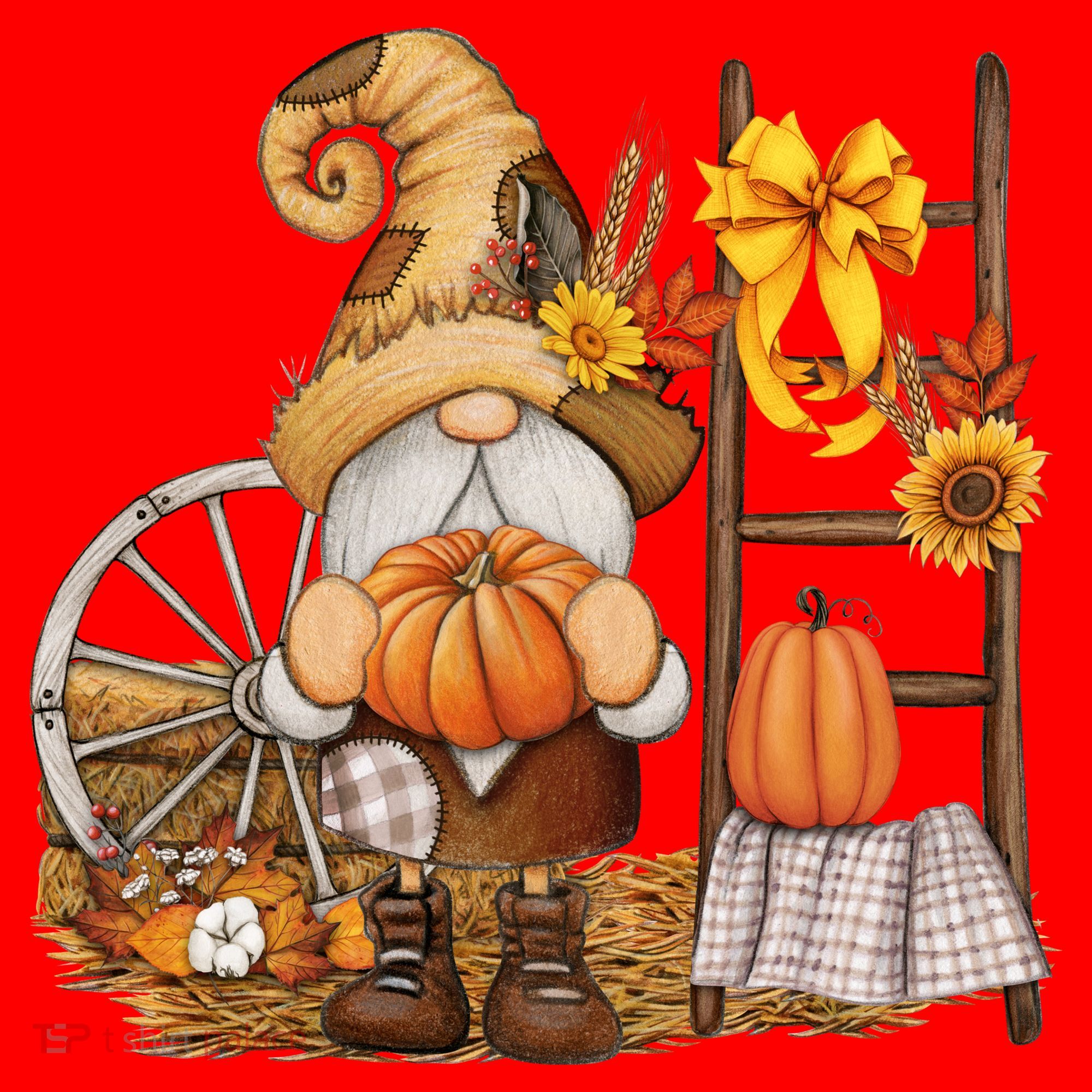 Autumn Gnome Cute Fall Season Santa Hat