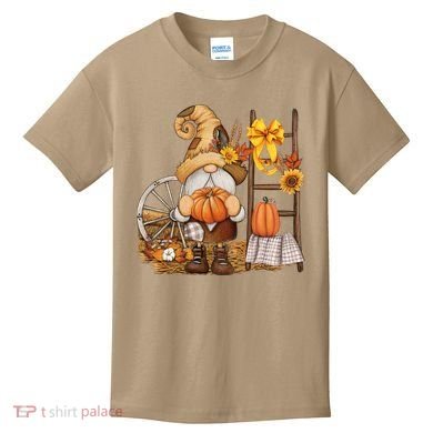 Autumn Gnome Cute Fall Season Kids T-Shirt