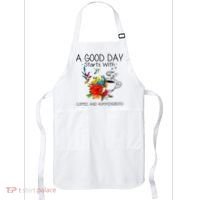 A Good Day Starts With Coffee And Hummingbird Apron thumb 0