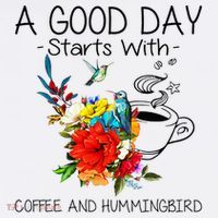 A Good Day Starts With Coffee And Hummingbird Women's Hoodie thumb 2
