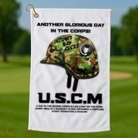 Another Glorious Day In The Corps USCM Ultimate Bad Asses Golf Towel thumb 1
